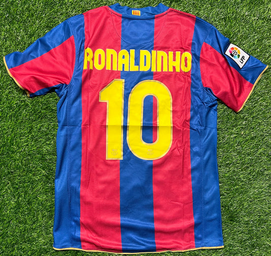 RONALDINHO #10 FC Barcelona 2007 Jersey ✦ Retro Jersey |